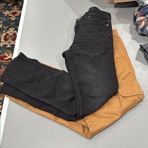 Abercrombie Kids Brown Cargo Pants and Black Jeans